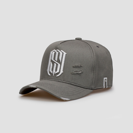 Boné Aba Curva Snapback Mr. Shelby  MS-1 Destroyed Cinza