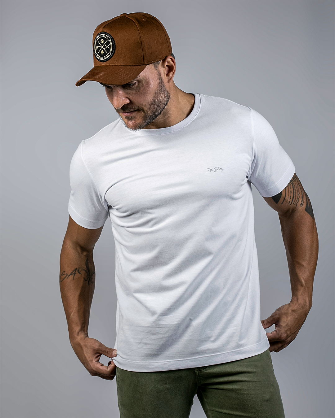Boné Aba Curva Snapback Mr. Shelby Brasão Marrom
