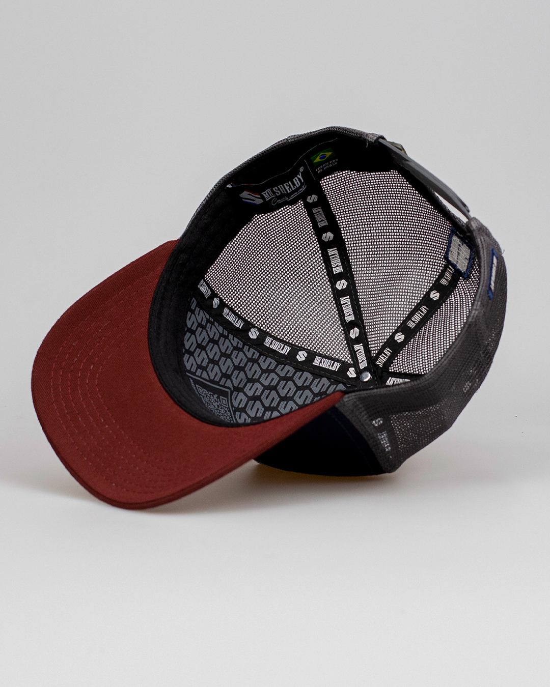 Boné Mr. Shelby Trucker TRENCH Azul Marinho - Vinho e Cinza