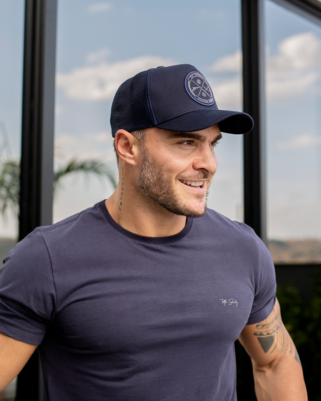 Boné Mr. Shelby Trucker Brasão All Blue