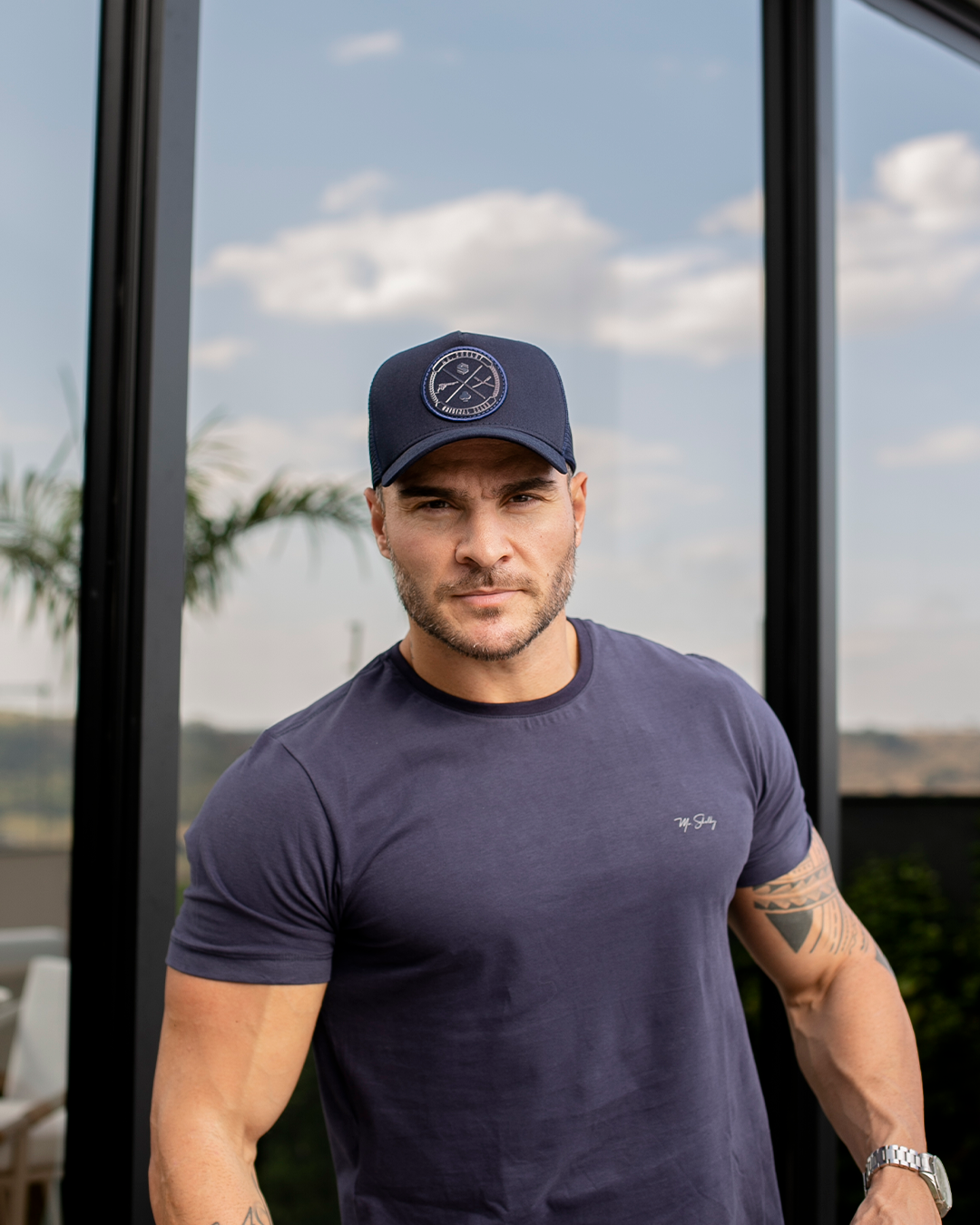 Boné Mr. Shelby Trucker Brasão All Blue
