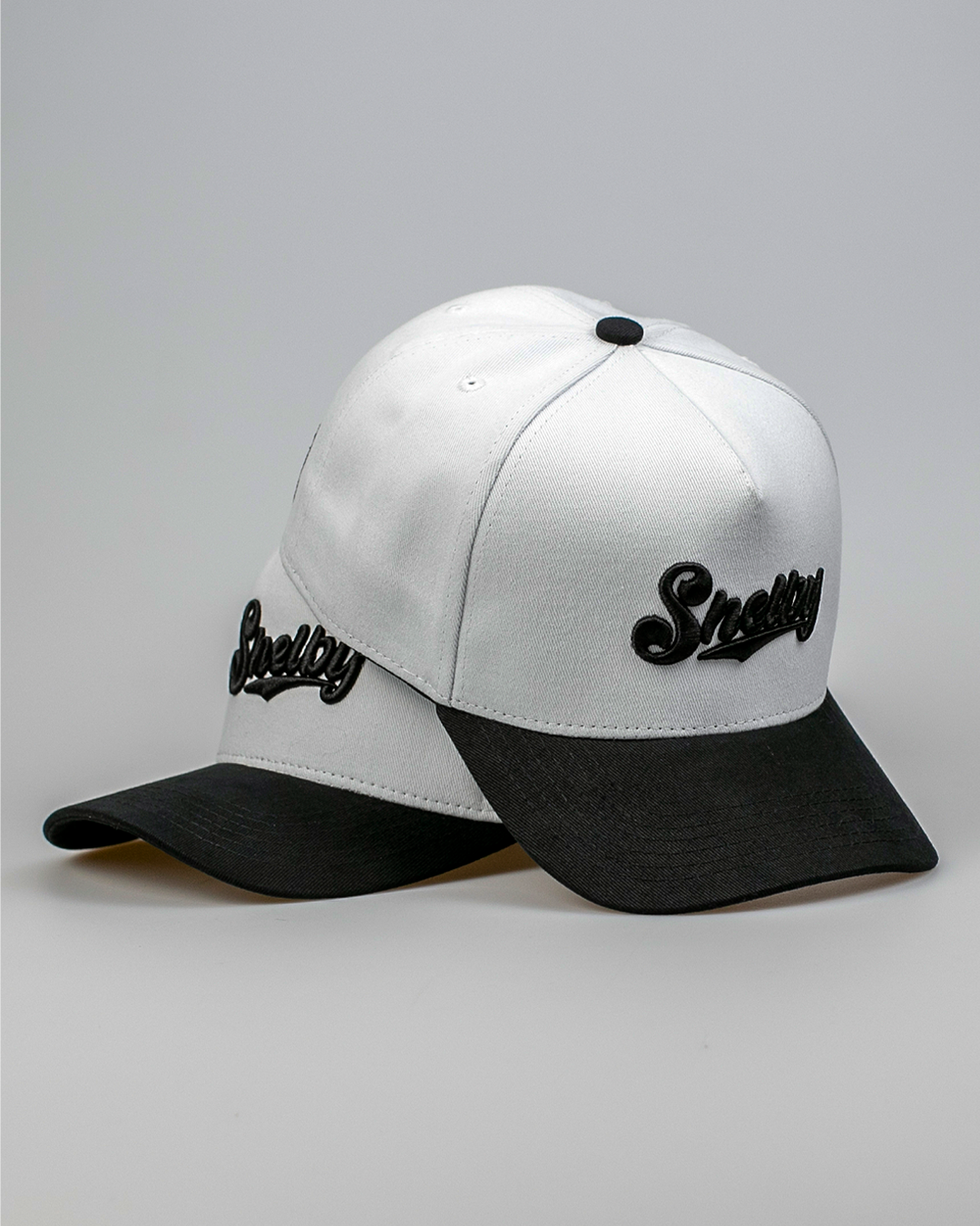 Boné Aba Curva Snapback Mr. Shelby MS-3 Branco e Preto