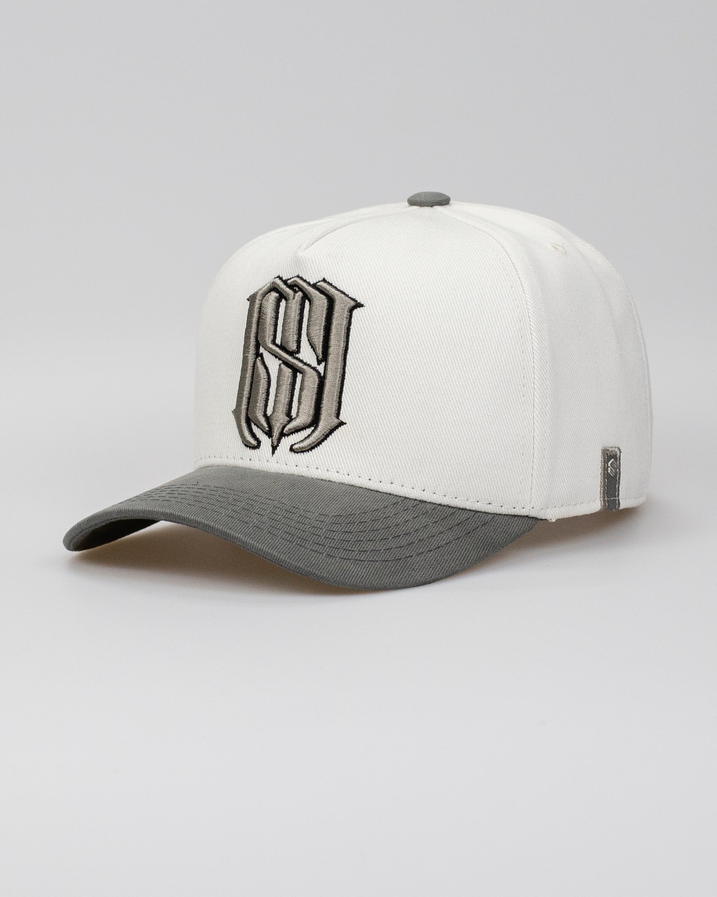 Boné Aba Curva Snapback Mr. Shelby MS-1 Off White e Cinza