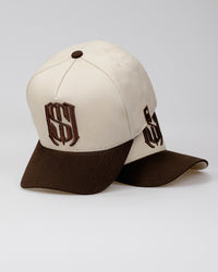 Boné Aba Curva Snapback Mr. Shelby MS-1 Bege e Marrom