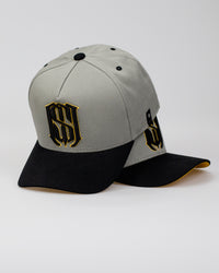 Boné Aba Curva Snapback Mr. Shelby MS-1 Cinza e Preto