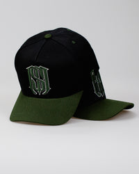 Boné Aba Curva Snapback Mr. Shelby MS-1 Preto e Verde