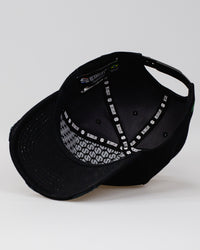 Boné Aba Curva Snapback Mr. Shelby MS-1 Destroyed Details Preto e Verde