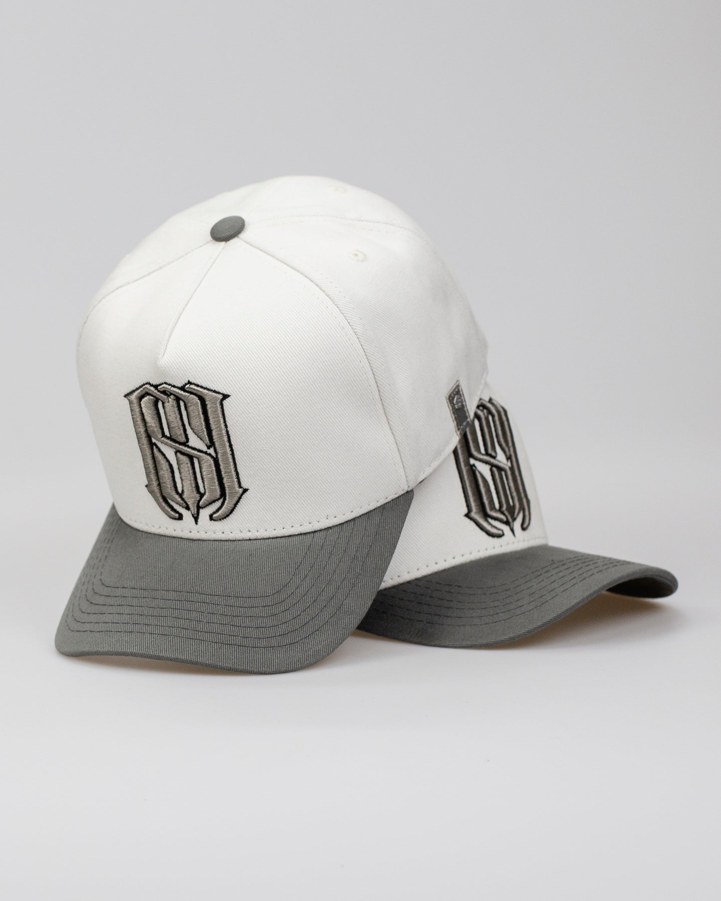 Boné Aba Curva Snapback Mr. Shelby MS-1 Off White e Cinza