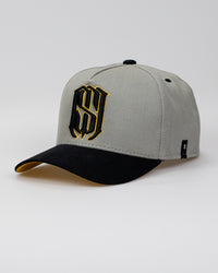Boné Aba Curva Snapback Mr. Shelby MS-1 Cinza e Preto