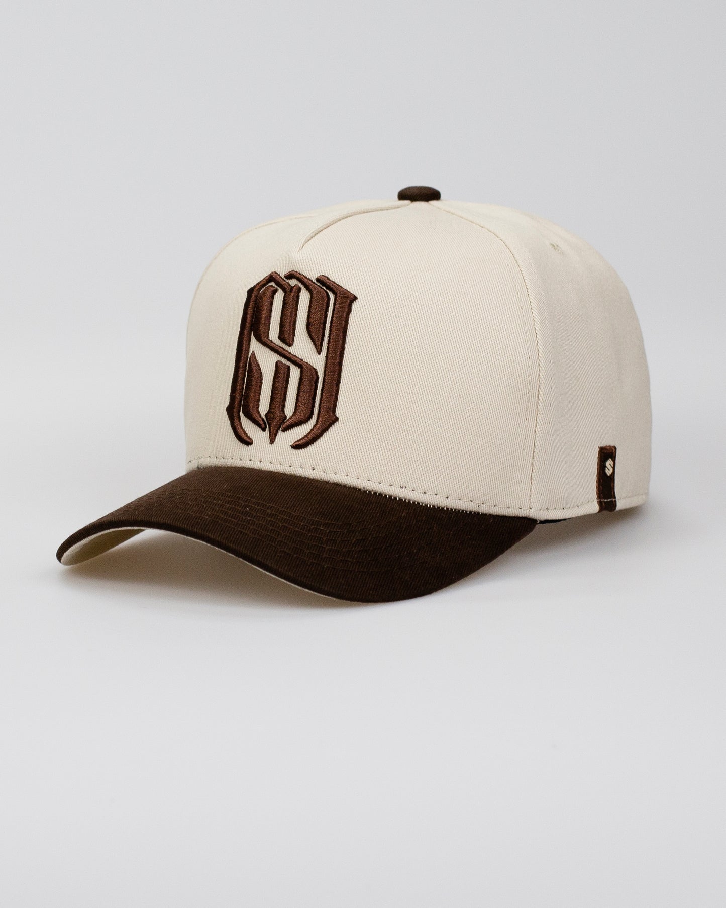 Boné Aba Curva Snapback Mr. Shelby MS-1 Bege e Marrom