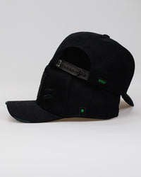 Boné Aba Curva Snapback Mr. Shelby MS-1 Destroyed Details Preto e Verde