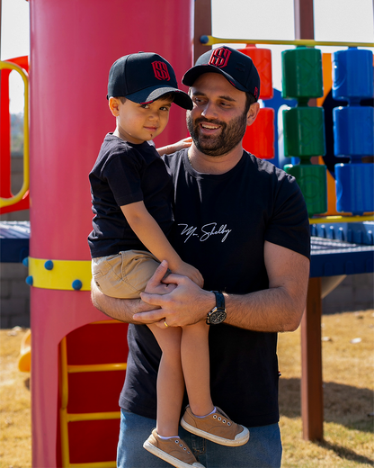Boné Aba Curva Snapback Mr. Shelby MS-1 Preto e Vermelho