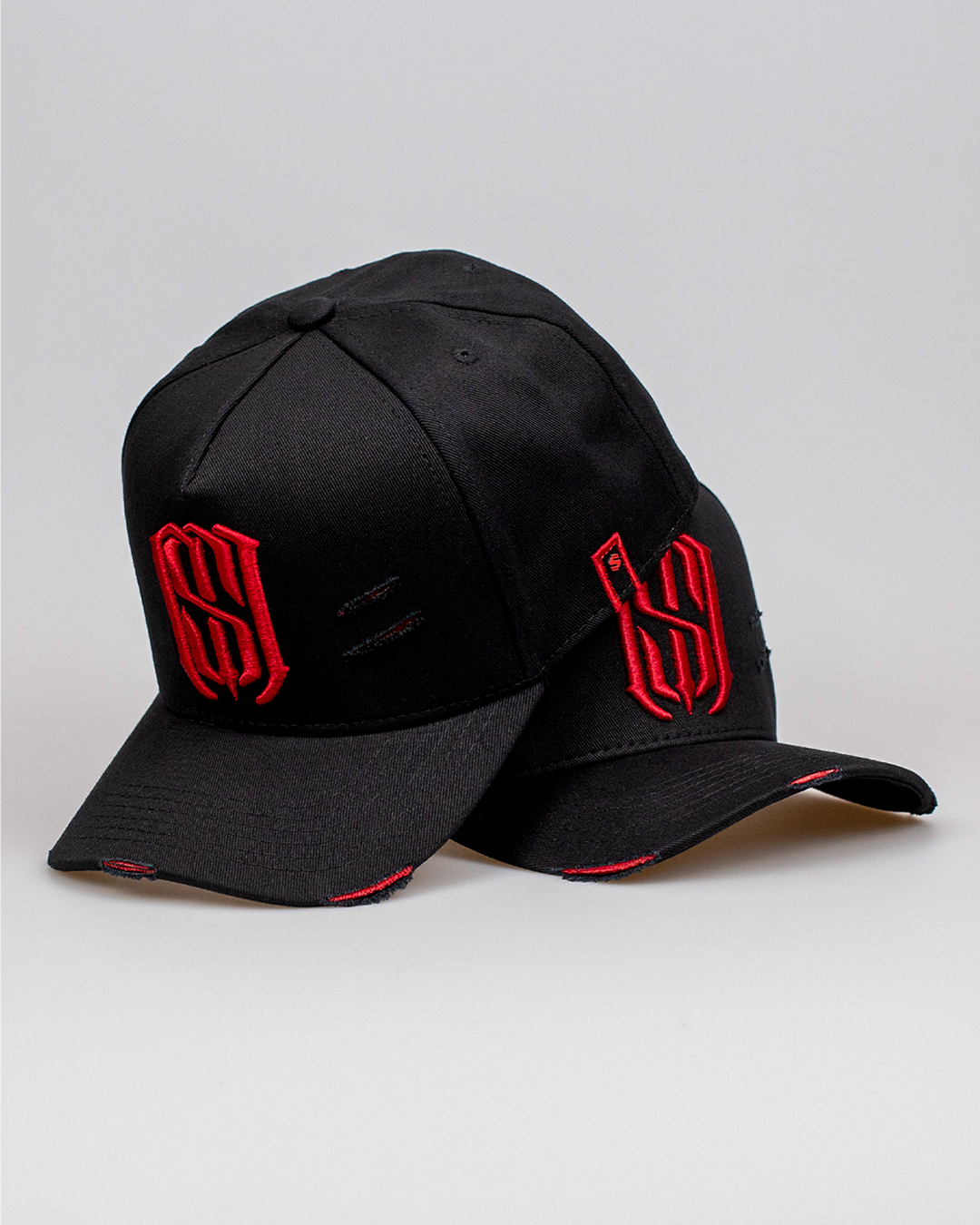 Boné Aba Curva Snapback Mr. Shelby MS-1 Preto e Vermelho