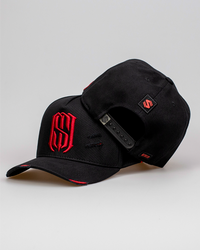 Boné Aba Curva Snapback Mr. Shelby MS-1 Preto e Vermelho