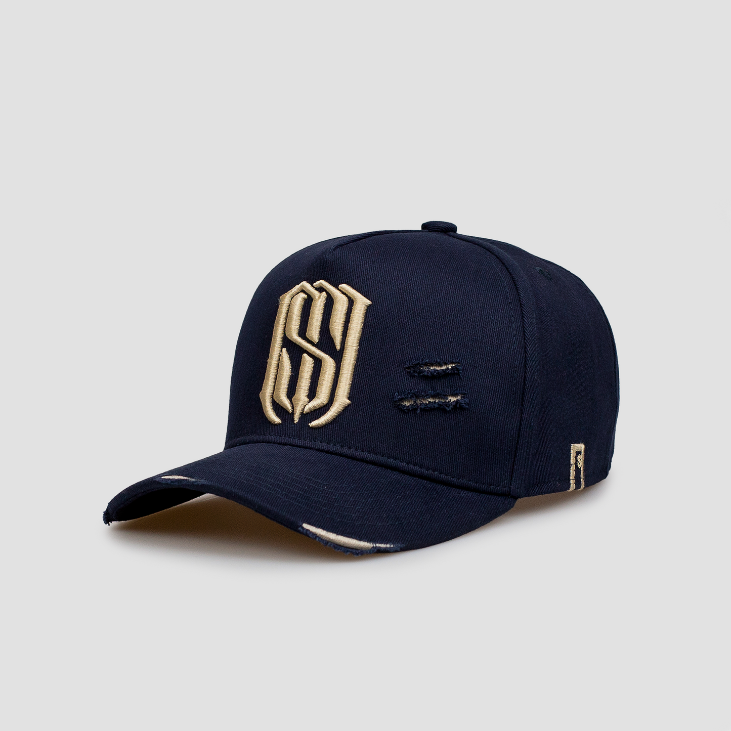 Boné Aba Curva Snapback Mr. Shelby  MS-1 Destroyed Azul
