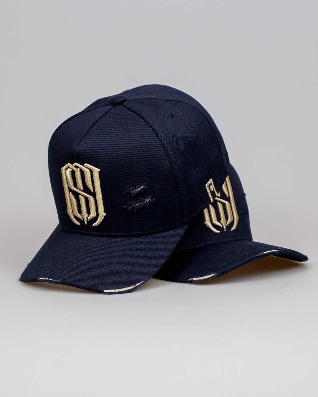 Boné Aba Curva Snapback Mr. Shelby  MS-1 Destroyed Azul