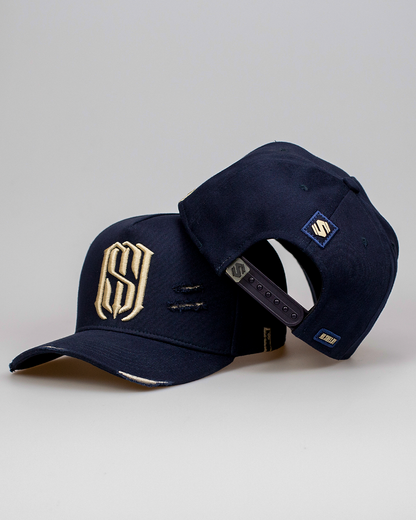 Boné Aba Curva Snapback Mr. Shelby  MS-1 Destroyed Azul