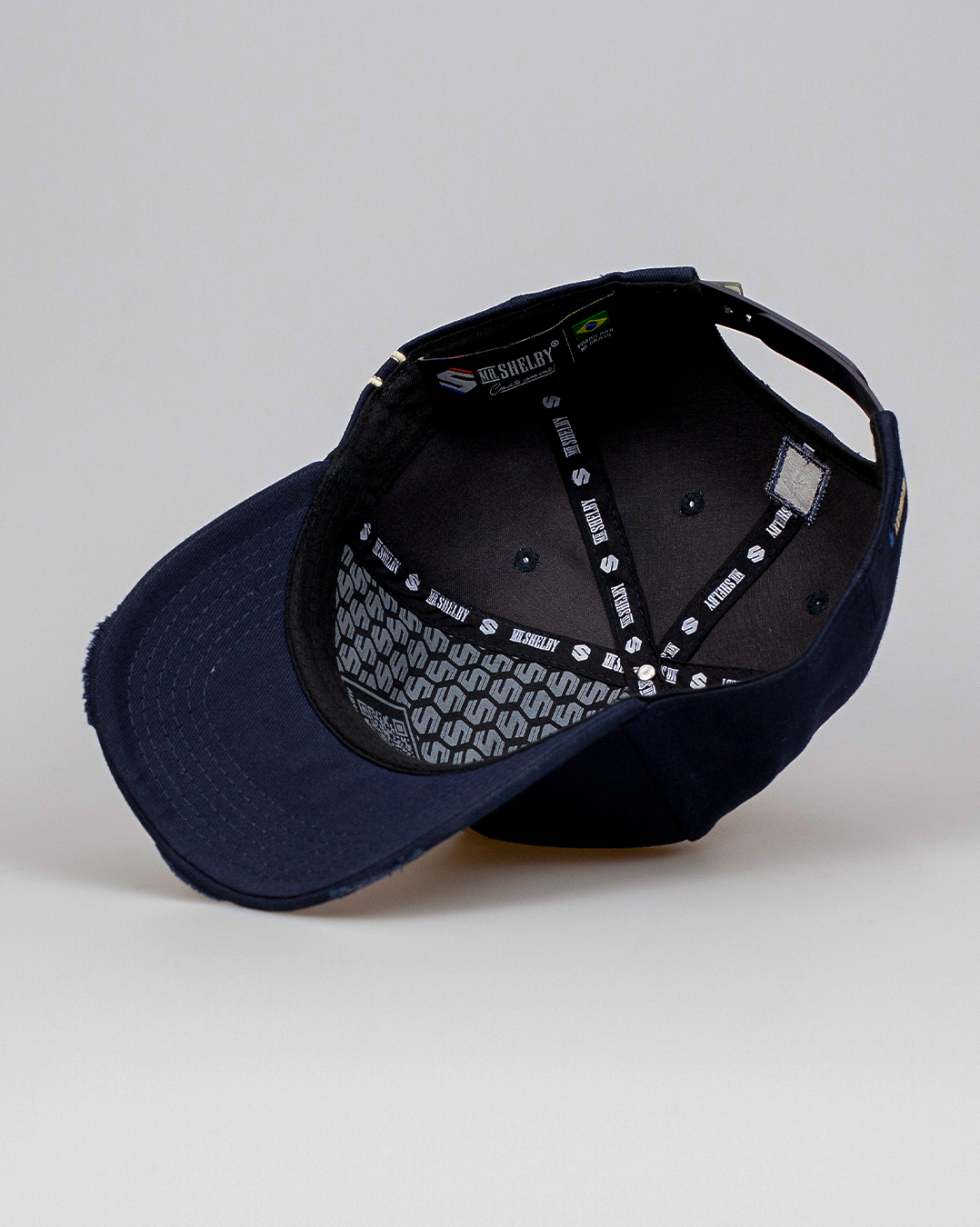 Boné Aba Curva Snapback Mr. Shelby  MS-1 Destroyed Azul