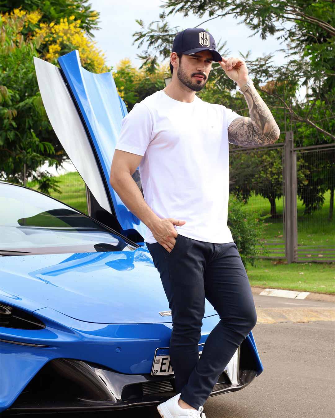 Boné Aba Curva Snapback Mr. Shelby  MS-1 Destroyed Azul