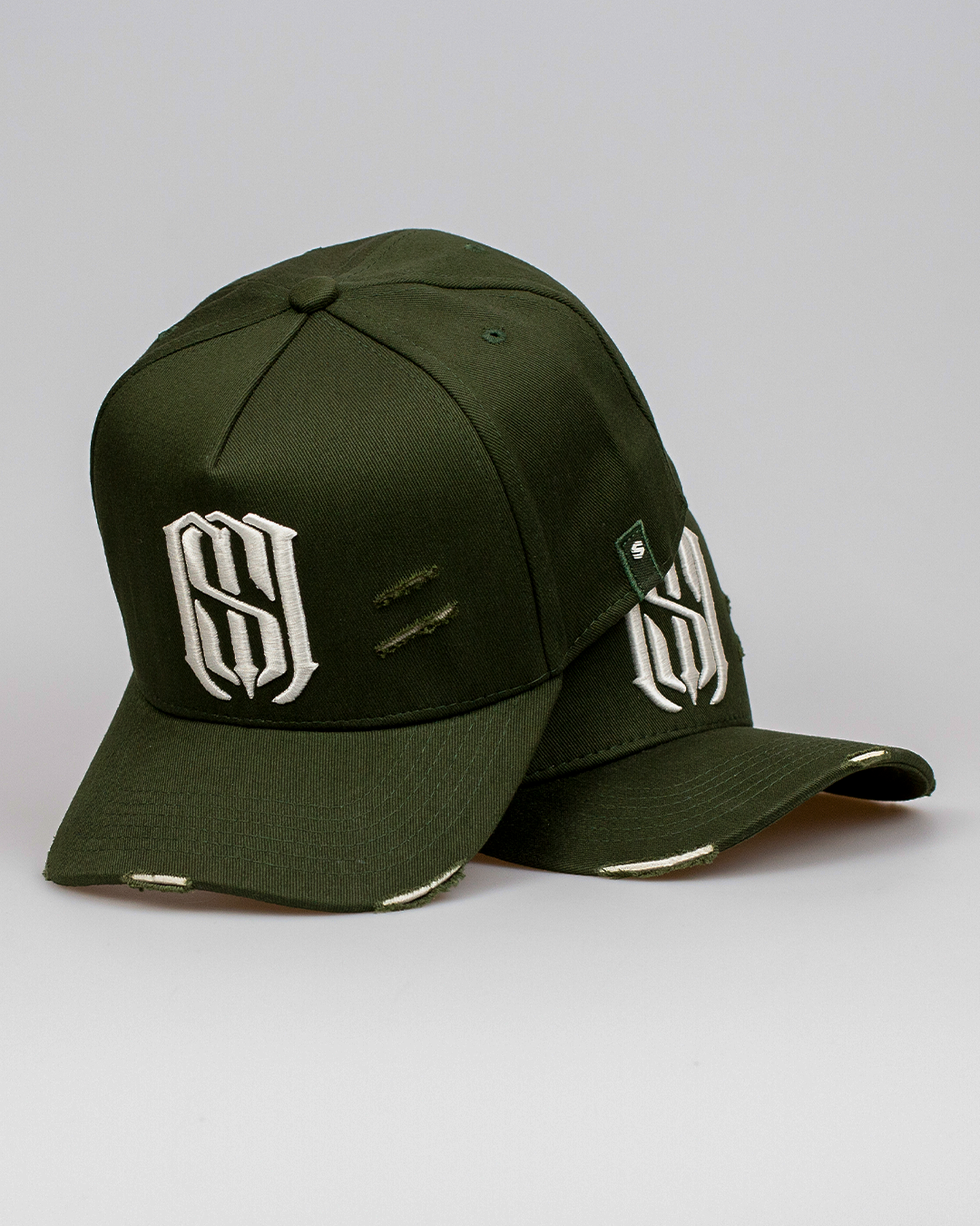 Boné Aba Curva Snapback Mr. Shelby MS-1 Destroyed Verde
