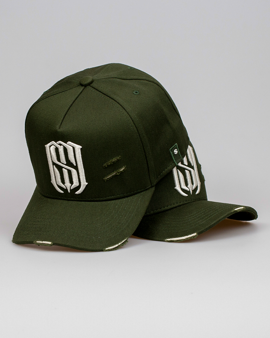 Boné Aba Curva Snapback Mr. Shelby MS-1 Destroyed Verde