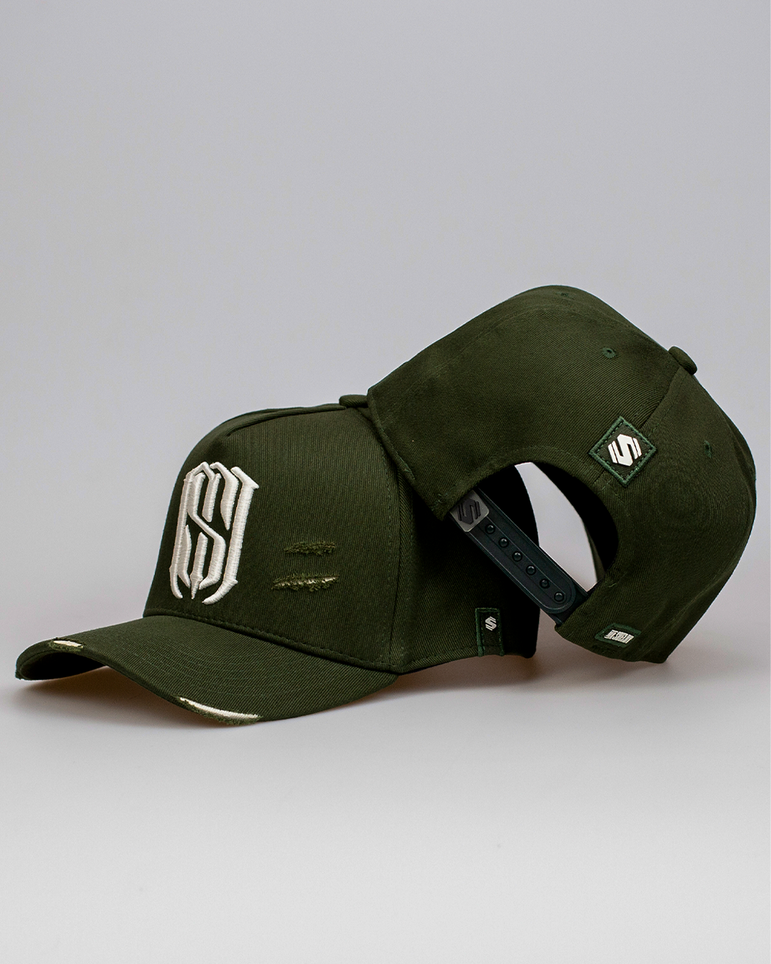 Boné Aba Curva Snapback Mr. Shelby MS-1 Destroyed Verde