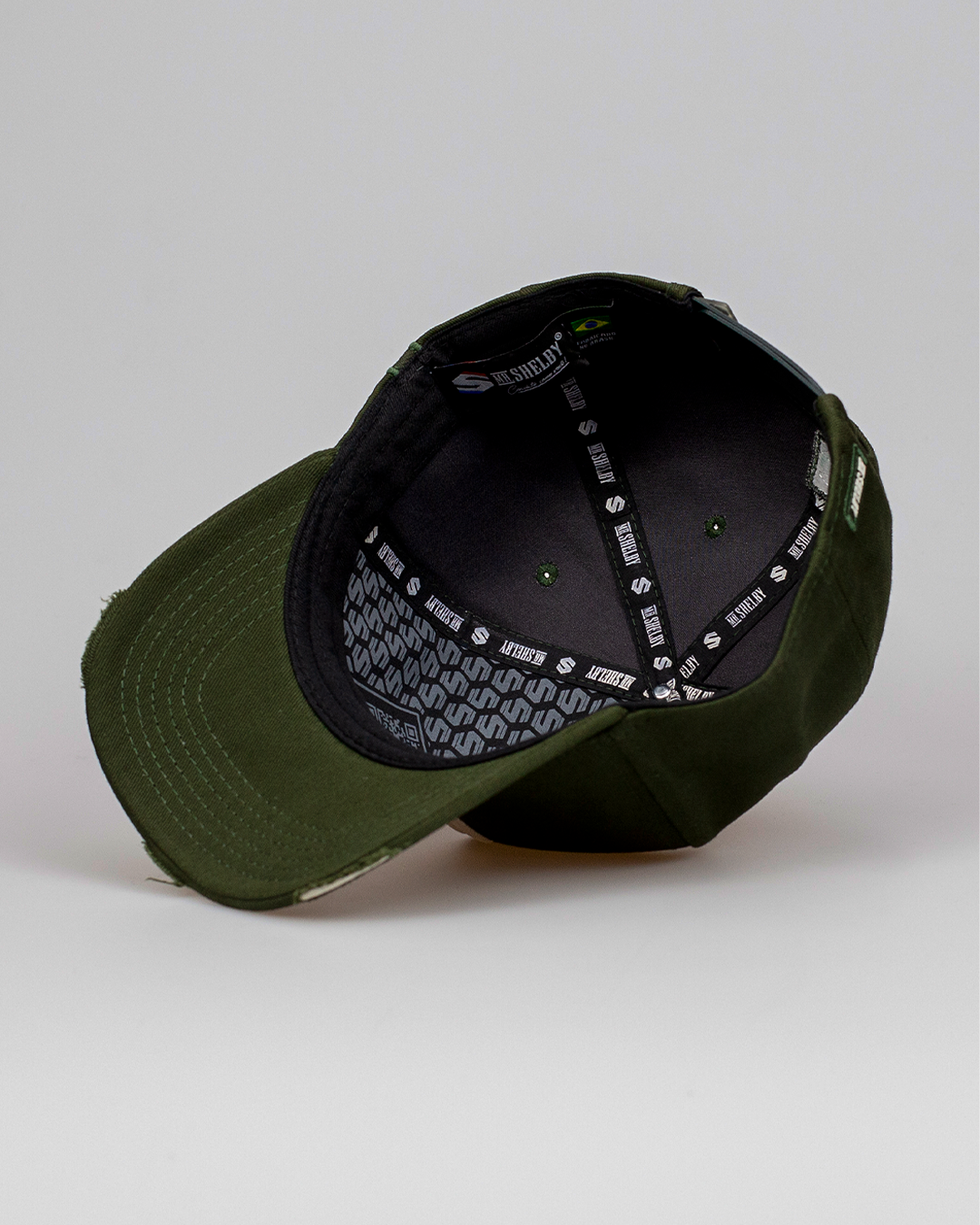 Boné Aba Curva Snapback Mr. Shelby MS-1 Destroyed Verde