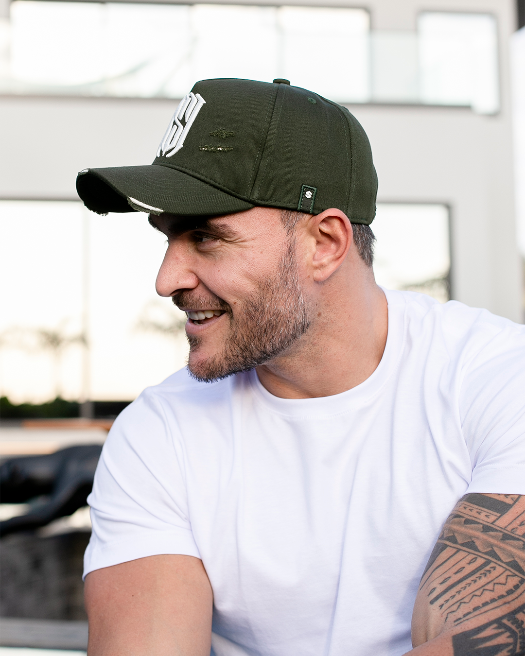 Boné Aba Curva Snapback Mr. Shelby MS-1 Destroyed Verde