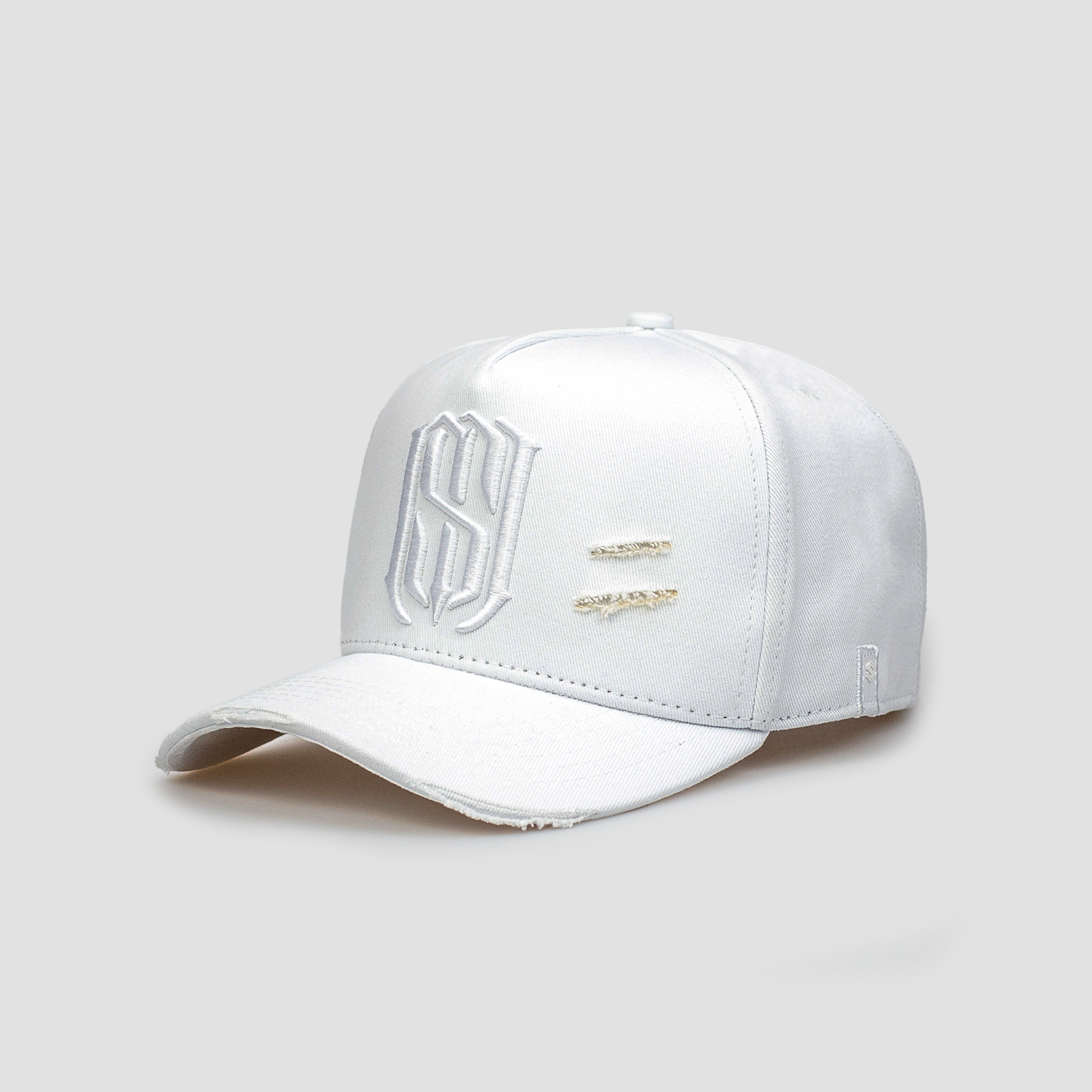 Boné Aba Curva Snapback Mr. Shelby MS-1 Destroyed All White