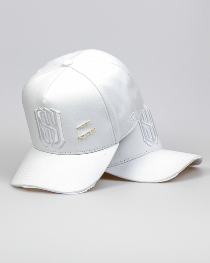 Boné Aba Curva Snapback Mr. Shelby MS-1 Destroyed All White