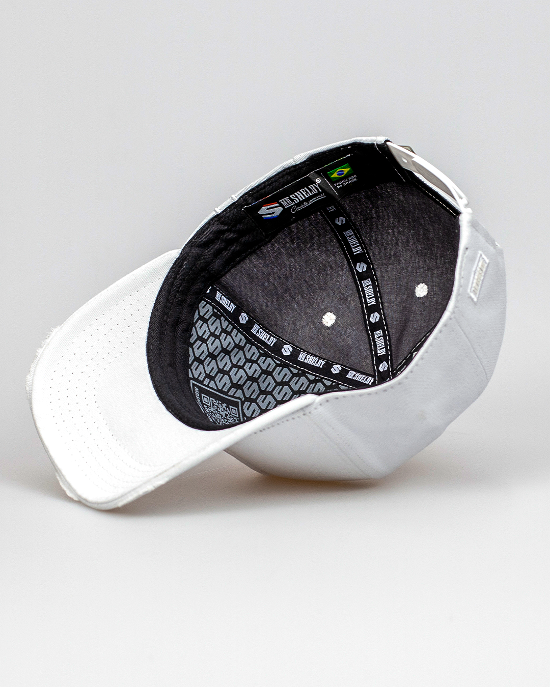 Boné Aba Curva Snapback Mr. Shelby MS-1 Destroyed All White