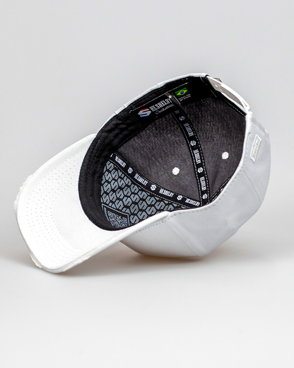 Boné Aba Curva Snapback Mr. Shelby MS-1 Destroyed All White