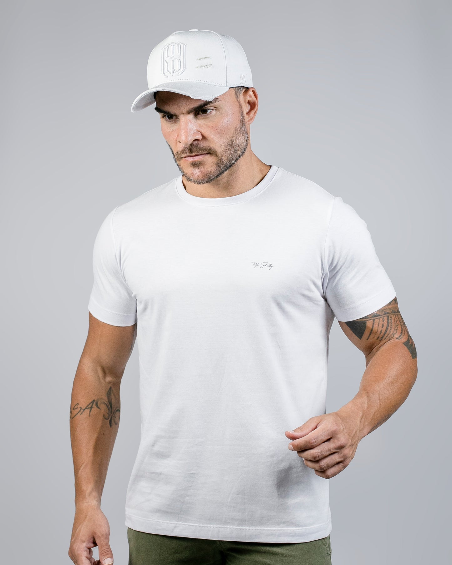 Boné Aba Curva Snapback Mr. Shelby MS-1 Destroyed All White