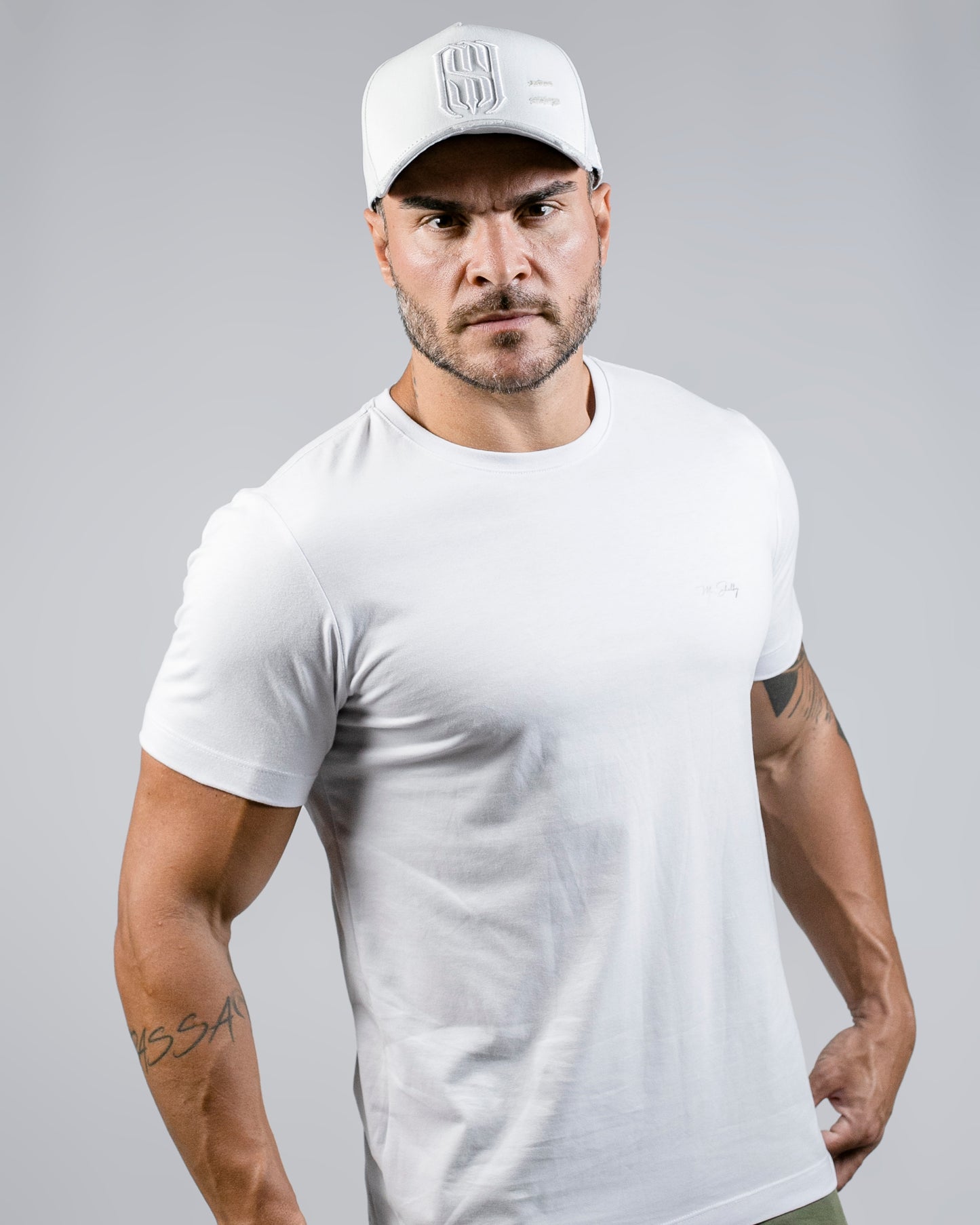 Boné Aba Curva Snapback Mr. Shelby MS-1 Destroyed All White