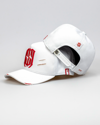 Boné Aba Curva Snapback Mr. Shelby MS-1 Destroyed  Branco e Vermelho