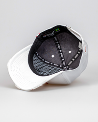 Boné Aba Curva Snapback Mr. Shelby MS-1 Destroyed  Branco e Vermelho