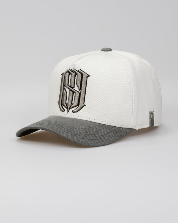 Boné Aba Curva Snapback Mr. Shelby MS-1 Off White e Cinza