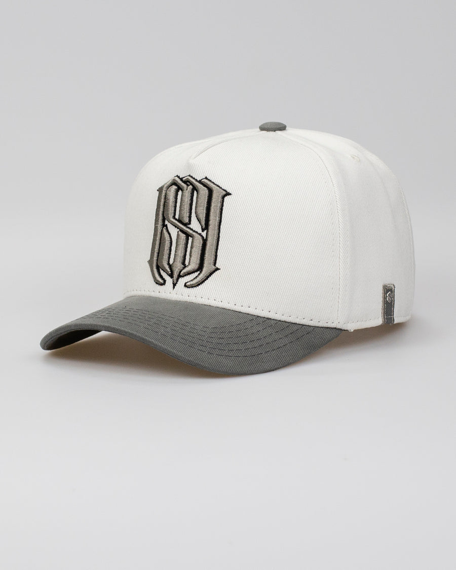 Boné Aba Curva Snapback Mr. Shelby MS-1 Off White e Cinza