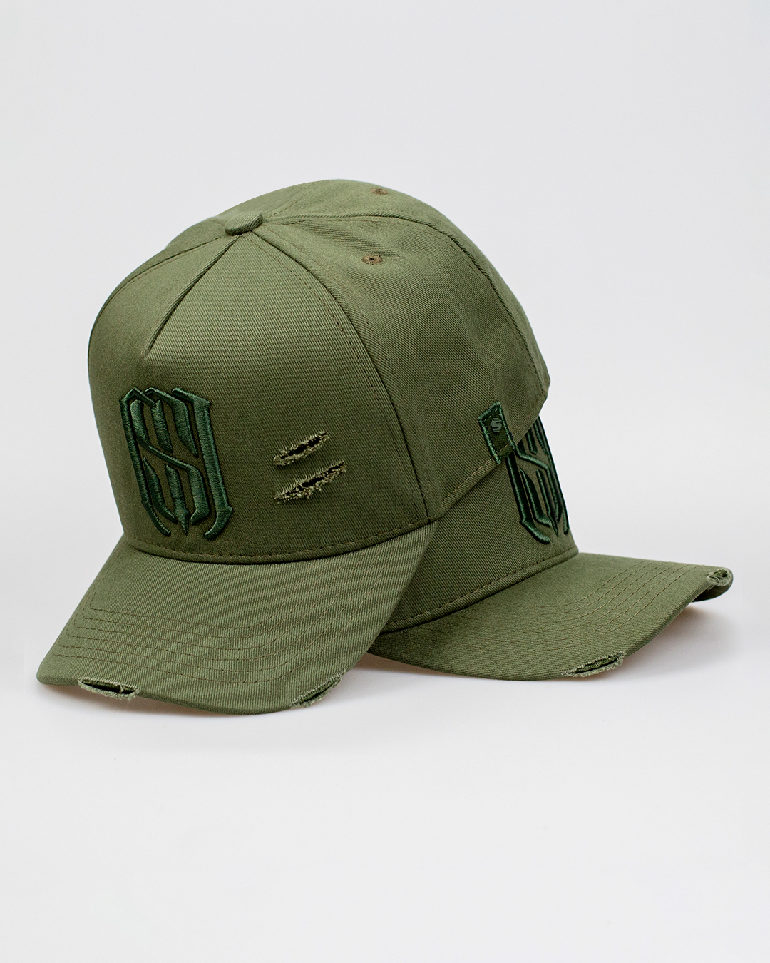 Boné Aba Curva Snapback Mr. Shelby MS-1 Destroyed Details Verde