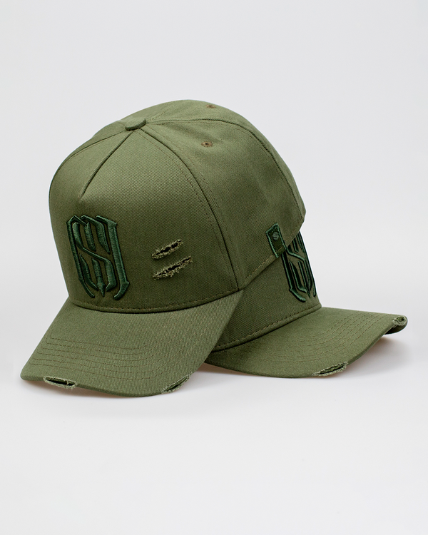 Boné Aba Curva Snapback Mr. Shelby MS-1 Destroyed Details Verde