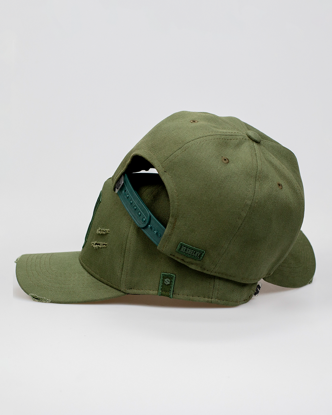 Boné Aba Curva Snapback Mr. Shelby MS-1 Destroyed Details Verde