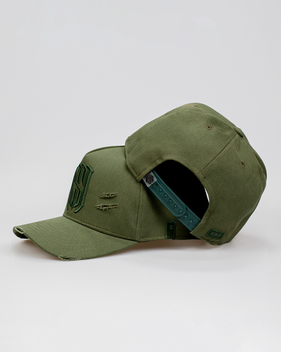 Boné Aba Curva Snapback Mr. Shelby MS-1 Destroyed Details Verde