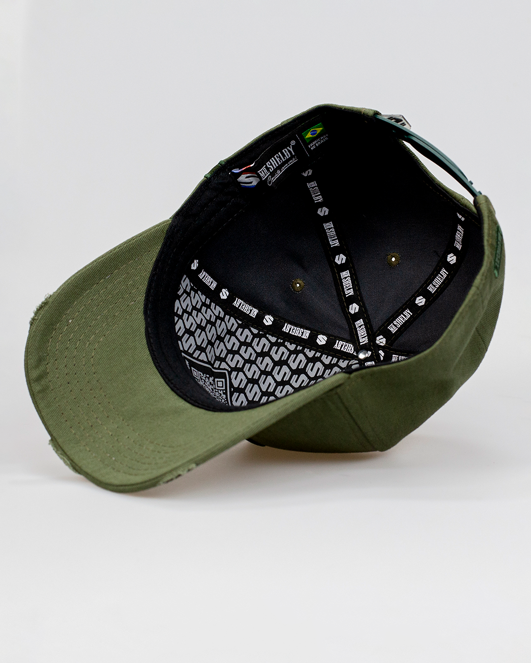Boné Aba Curva Snapback Mr. Shelby MS-1 Destroyed Details Verde
