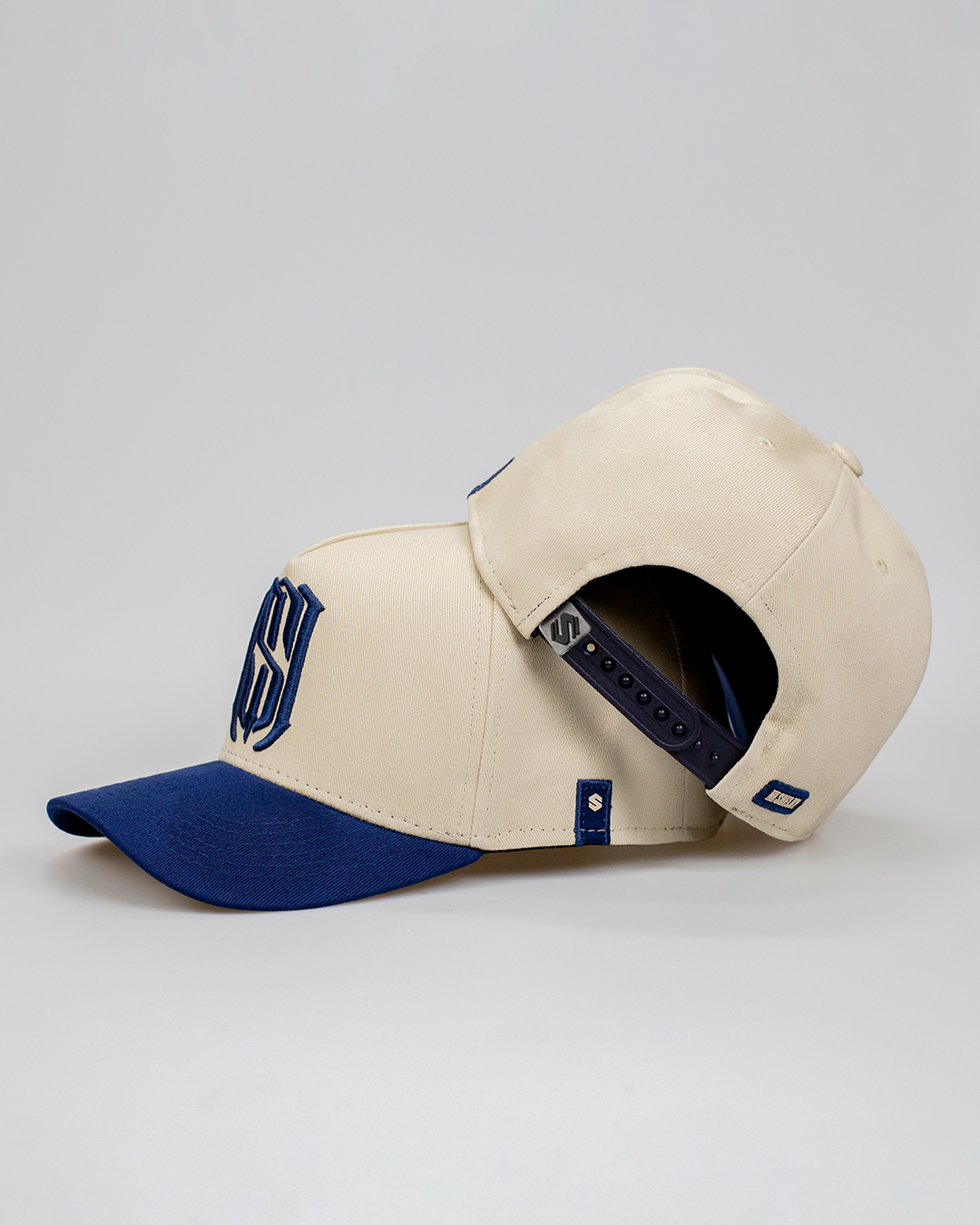 Boné Aba Curva Snapback Mr. Shelby MS-1 Bege e Azul