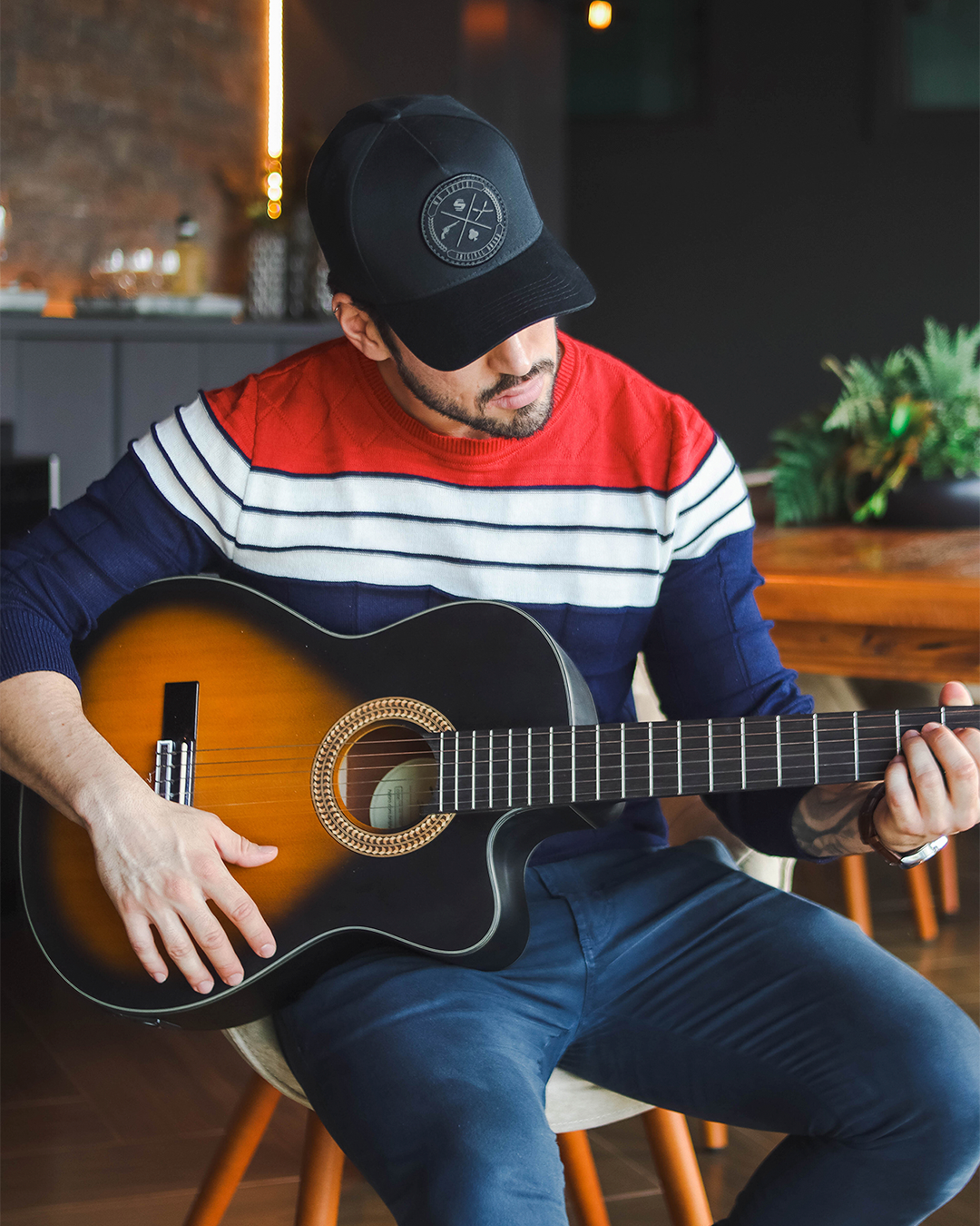 Boné Aba Curva Snapback Mr. Shelby Brasão All Black