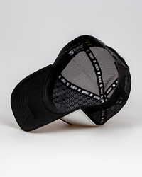 Boné Mr. Shelby Trucker Brasão Branco e Preto