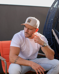 Boné Mr. Shelby Trucker MS-1 Off White e Caramelo