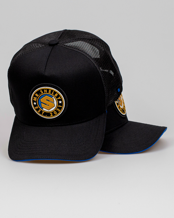 Boné Mr. Shelby Trucker Est. 2021  Preto e Dourado