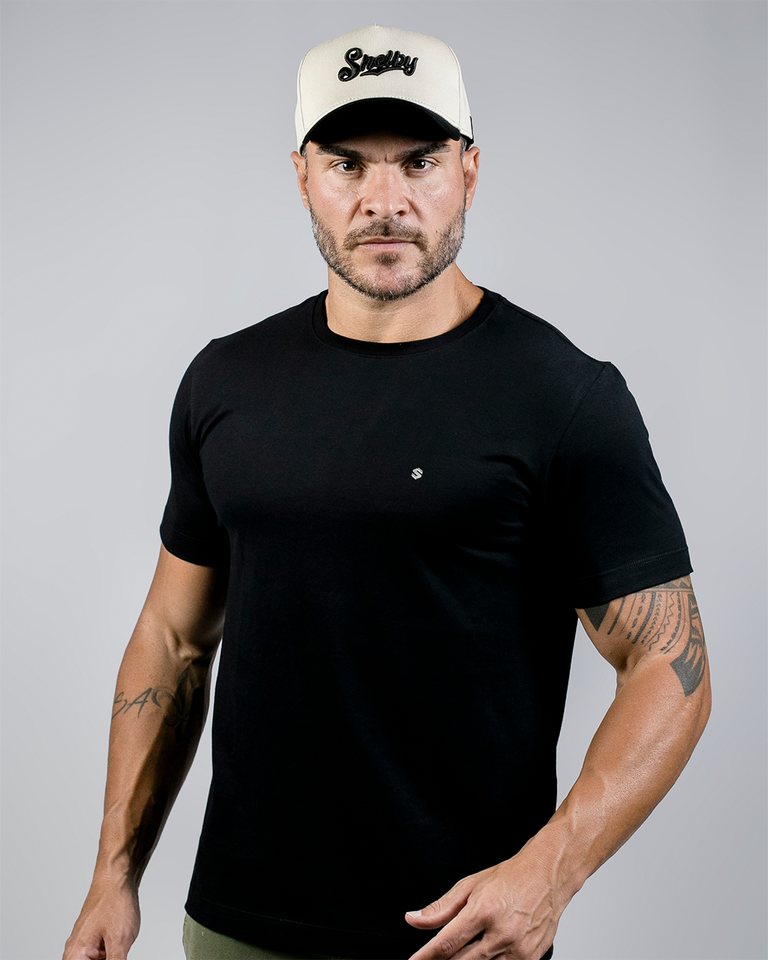Boné Aba Curva Snapback Mr. Shelby MS-3 Bege e Preto