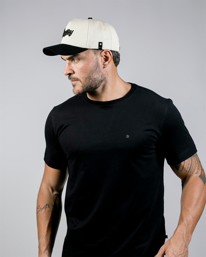 Boné Aba Curva Snapback Mr. Shelby MS-3 Bege e Preto